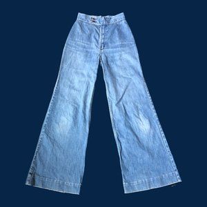Vintage 1970s Maverick High Waisted Bell Bottom Jeans